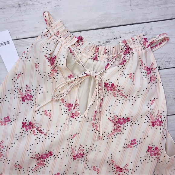 LOFT- Floral Dot Tie Back dress - Picture 4 of 4